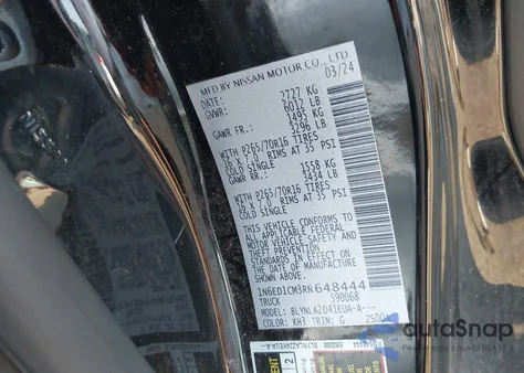 2024 Nissan Frontier King Cab S 4X4 from USA, damaged, VIN 1N6ED1CM3RN648444